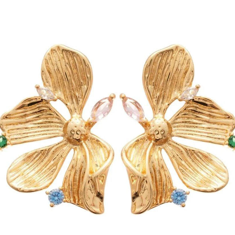 Stylized Flower Tops Pair