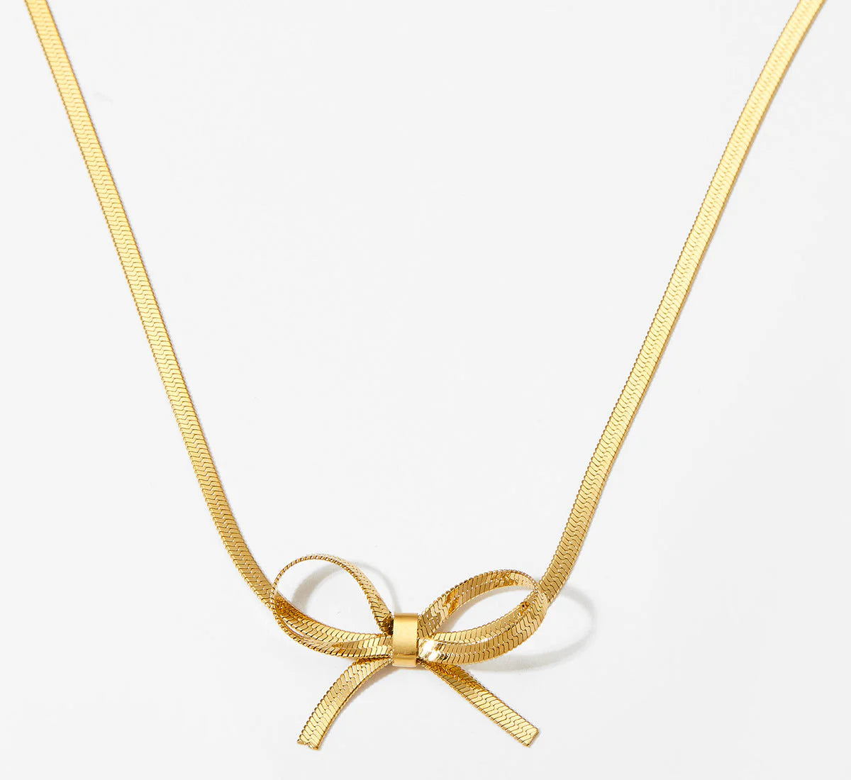 Gold Bow Necklace