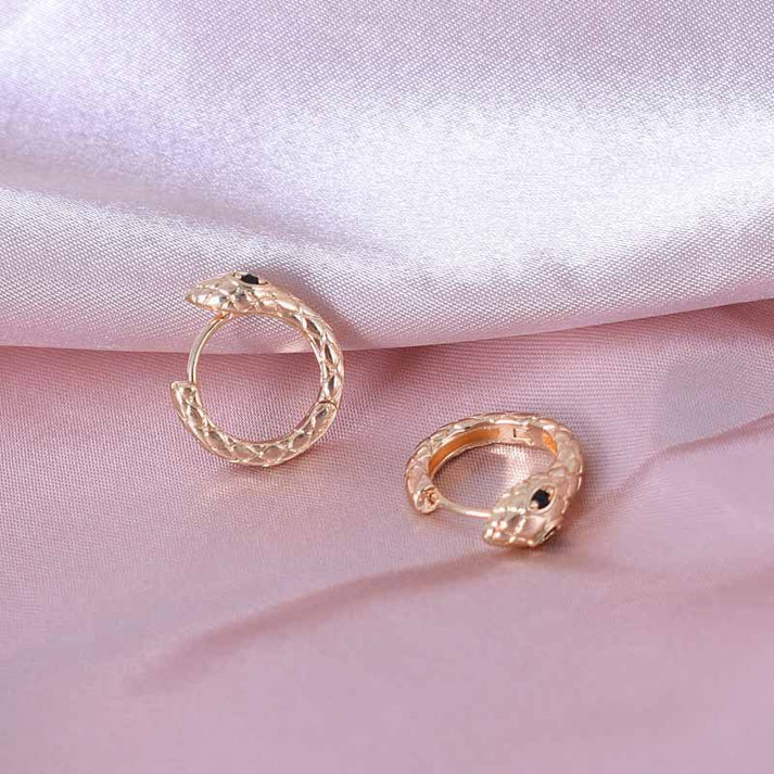 Gold Snake Earring