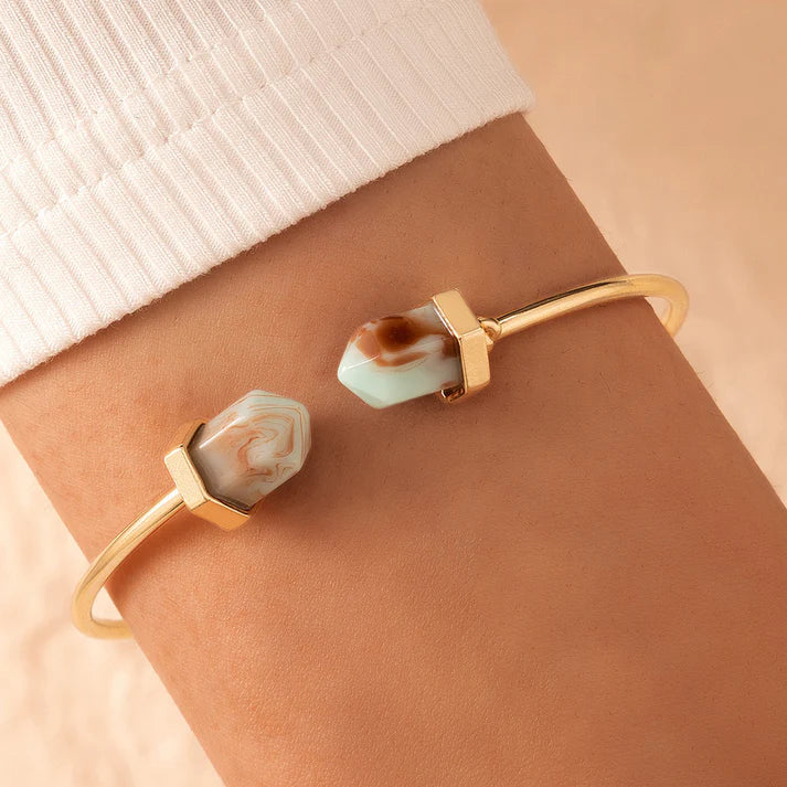 Natural Stone Gold Bracelet