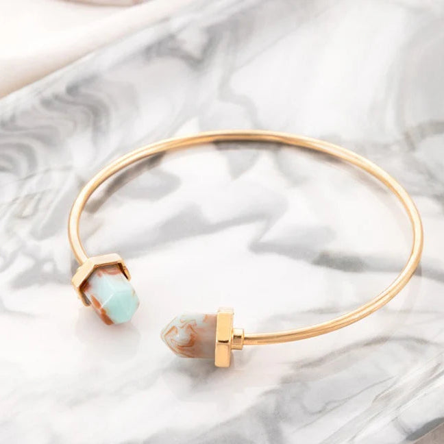 Natural Stone Gold Bracelet