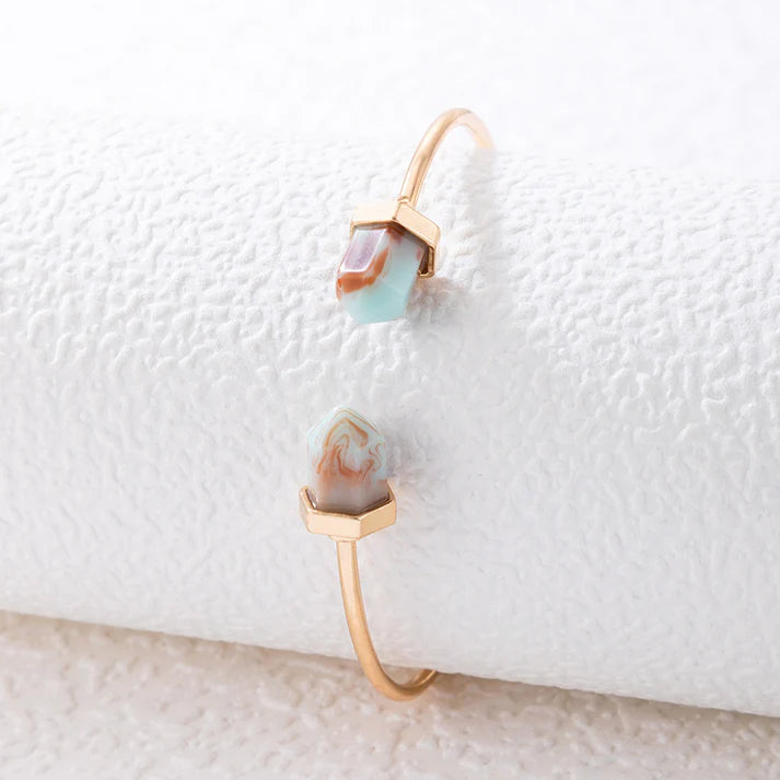 Natural Stone Gold Bracelet