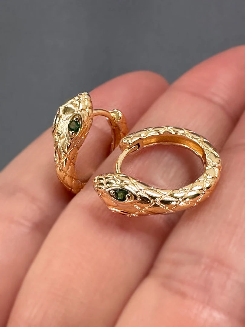 Gold Snake Earring