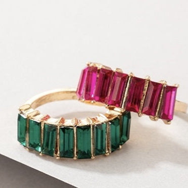 Baguette Layered Ring – Elegant Party Wear Jewelry